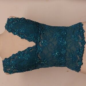 BEAUTIFUL Lace and Sequins Top